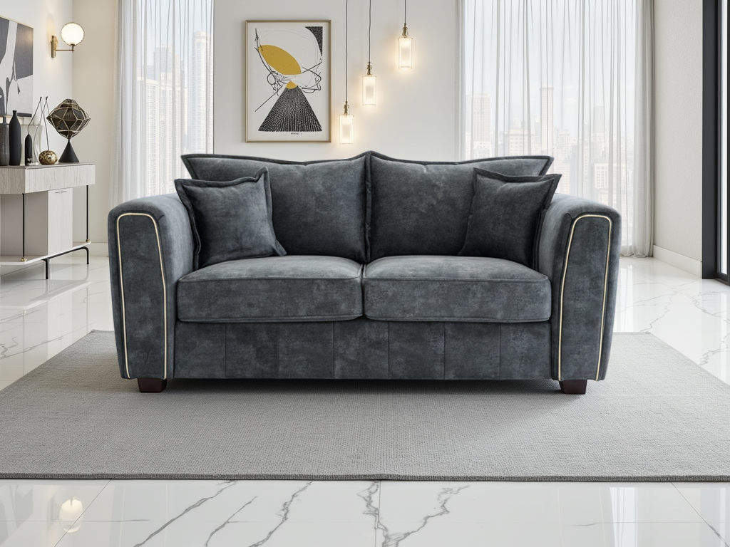 Serena Black 2 Seater Sofa