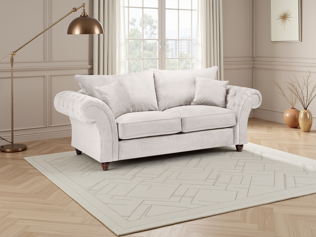 Windsor Fullback Stone 3-Seater Sofa