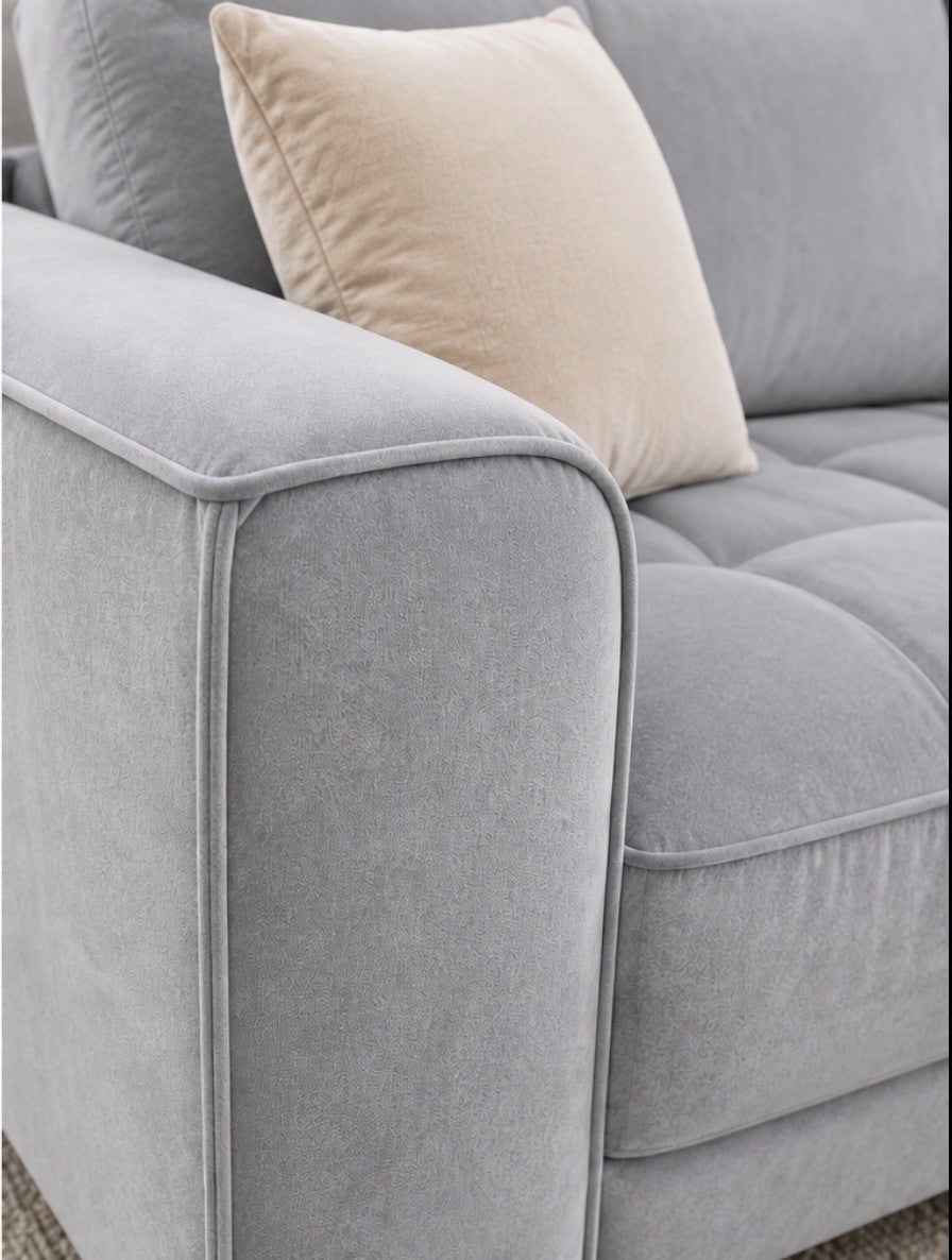 Azzuro Grey U-Shape Corner Sofa