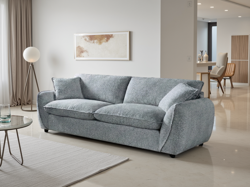 Berlin Grey 3-Seater Sofa